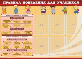 Стенд "Правила поведения для учащихся" - fgospostavki.ru - Апатиты