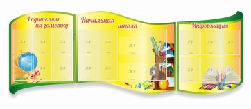 Стенд "Начальная школа" резной из 3-х частей - fgospostavki.ru - Апатиты