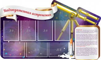 Стенд "Наблюдательная астрономия" - fgospostavki.ru - Апатиты