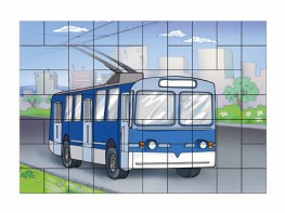 Магнитный пазл "Троллейбус" - fgospostavki.ru - Апатиты