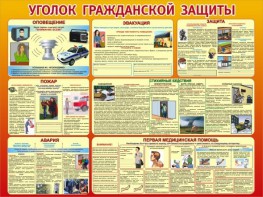 Стенд "Уголок гражданской защиты" - fgospostavki.ru - Апатиты