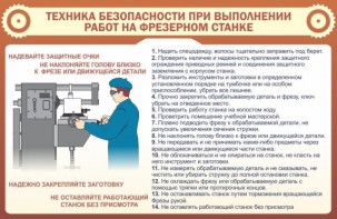 Стенд "Техника безопасности при выполнении работ на фрезерном станке" - fgospostavki.ru - Апатиты