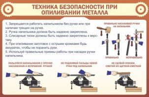 Стенд "Техника безопасности при опиливании металла" - fgospostavki.ru - Апатиты