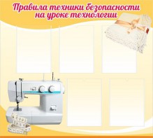 Стенд "Правила техники безопасности на уроке технологии" - fgospostavki.ru - Апатиты