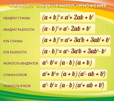 Стенд "Формулы сокращенного умножения" Вариант 3 - fgospostavki.ru - Апатиты