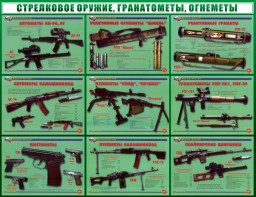 Стенд "Стрелковое оружие, гранатометы, огнеметы" Вариант 2 - fgospostavki.ru - Апатиты